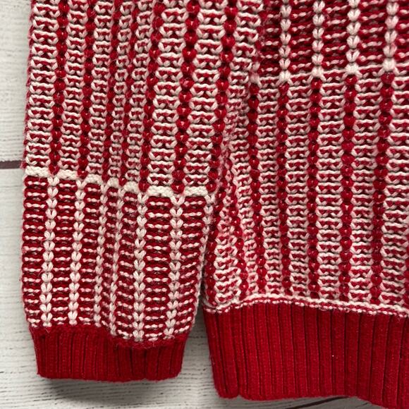 Talbots Factory Red Heavy Cable Knit Sweater Size L - Picture 3 of 9